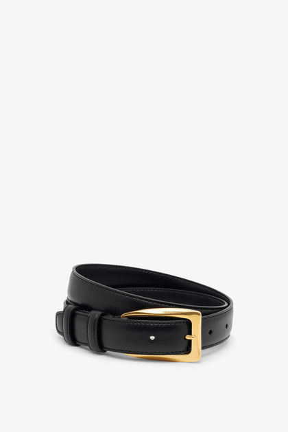 ベルト BOHEMSEO : 25SS / TWO BUCKLE BOLD BELT (BLACK) Chicos Black Leather Adjustable Belt | Boho Silver Ring Buckle
