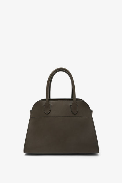 The Row Soft Margaux 10 grey leather bag Savannahs