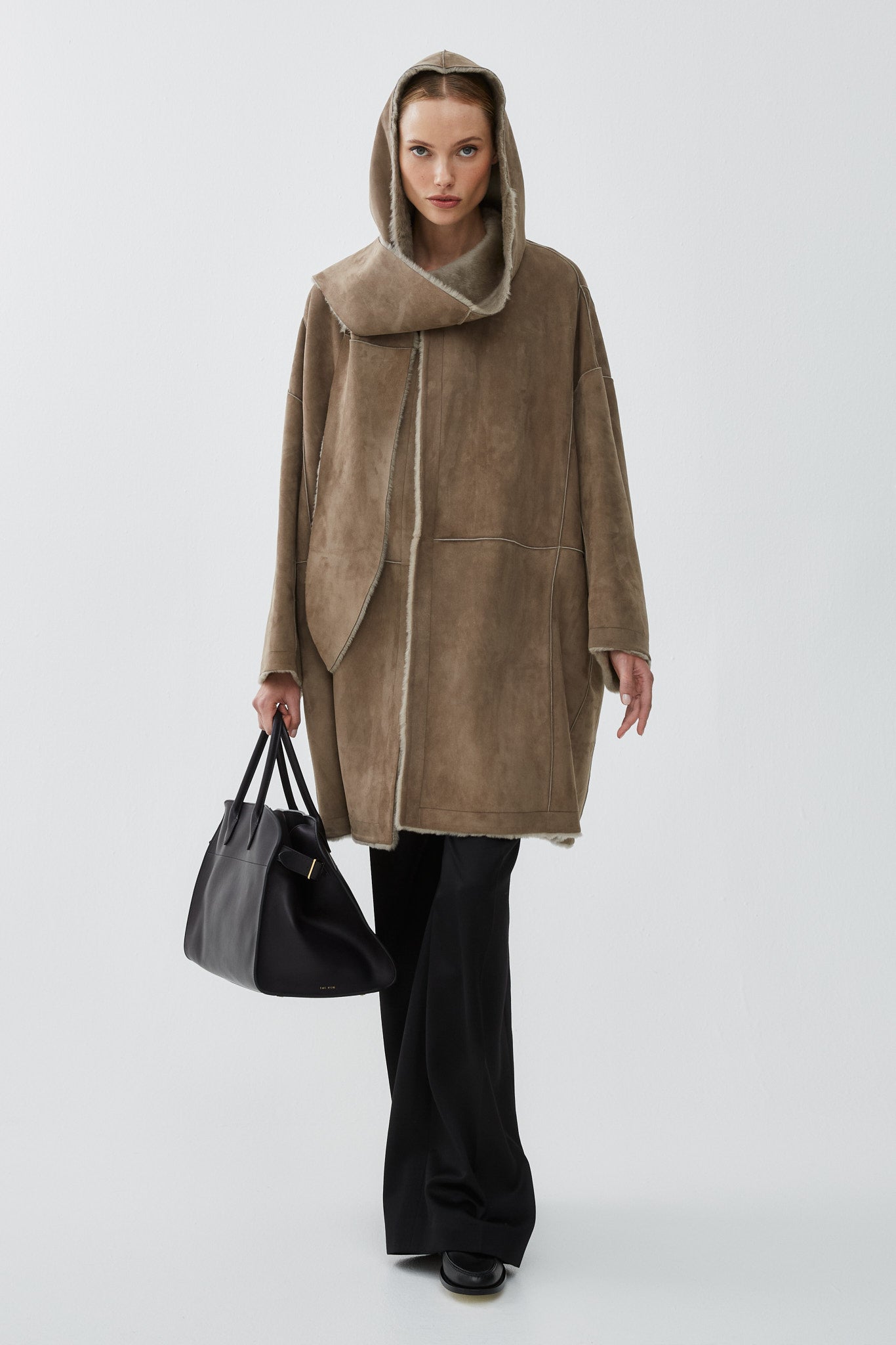 rare Roen sheepskin jacket ナポレオン pea Men's Shearling Leather Coat Suede Sherpa Lined Fleece Sheepskin