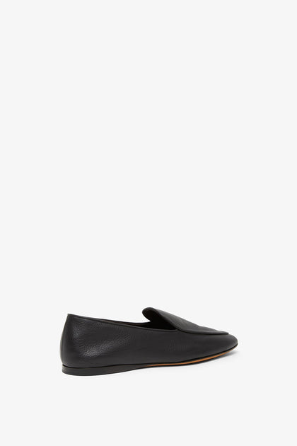 The Row | Awar flat black loafers | Savannahs