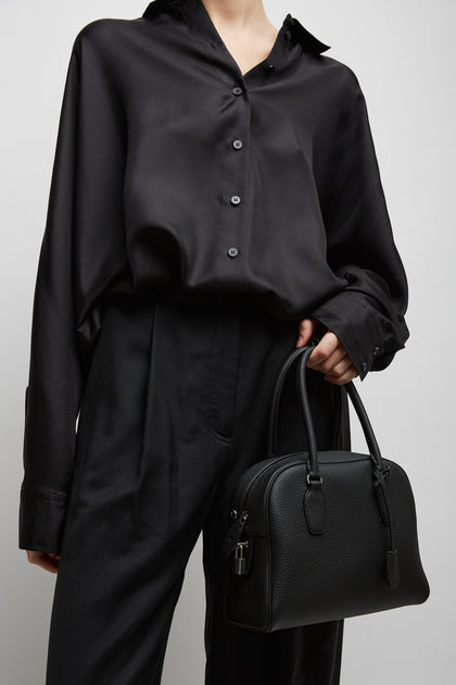 THE ROW☆25SS INDIA 10 クラシック トートバッグ BLACK India 10.00 Bag Black in Leather – The Row