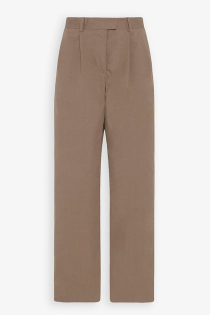 パンツ The Row Taupe Cotton Trousers THE ROW Banew wool-twill straight-leg pants | NET-A-PORTER