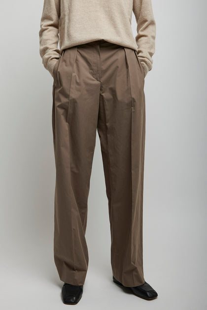 パンツ THE ROW TAUPE COTTON TROUSERS The Row Taupe cotton trousers – Lord & Taylor