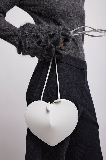 Alaïa Le Coeur white leather crossbody bag Savannahs