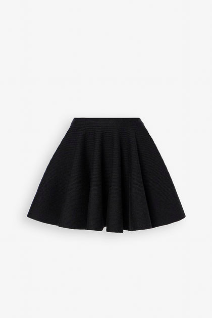 ミニスカート ALAIA BLACK VISCOSE MINI SKIRT A-line miniskirt in black - Alaia | Mytheresa