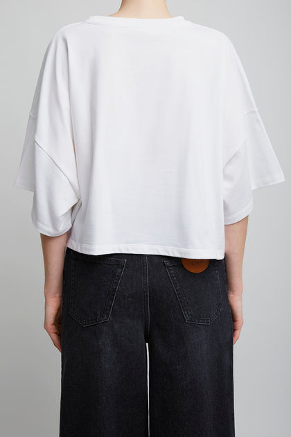 Chloé | Cropped boxy cotton logo t-shirt | Savannahs