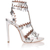 Metallic leather sandal