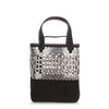 Black eyelet suede bag