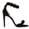 Black velvet bomb sandal