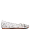Laser cut leather ballet flat