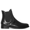 Black leather chelsea boots