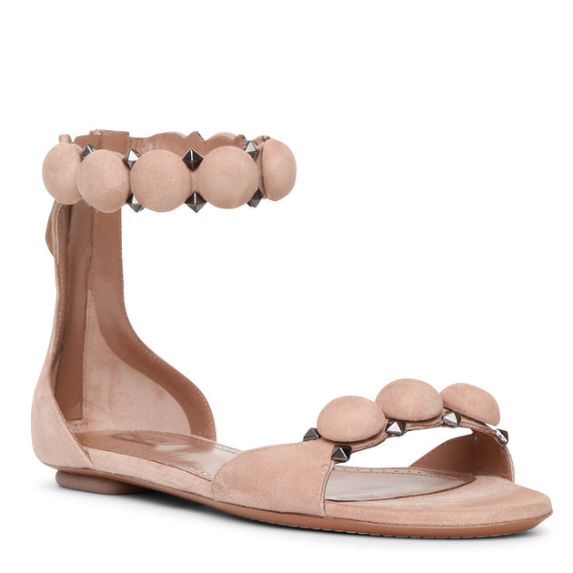 Ala a Bombe beige suede flat sandals Savannahs