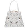 Mina 25 Flower light grey tote bag