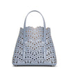 Mina mini 20 blue leather tote bag