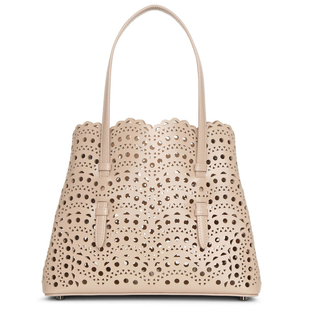 関税込 ALAIA Mina 25 leather tote 566591 Alaïa | Mina 25 taupe leather tote bag | Savannahs