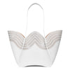 Lili 22 white leather tote bag