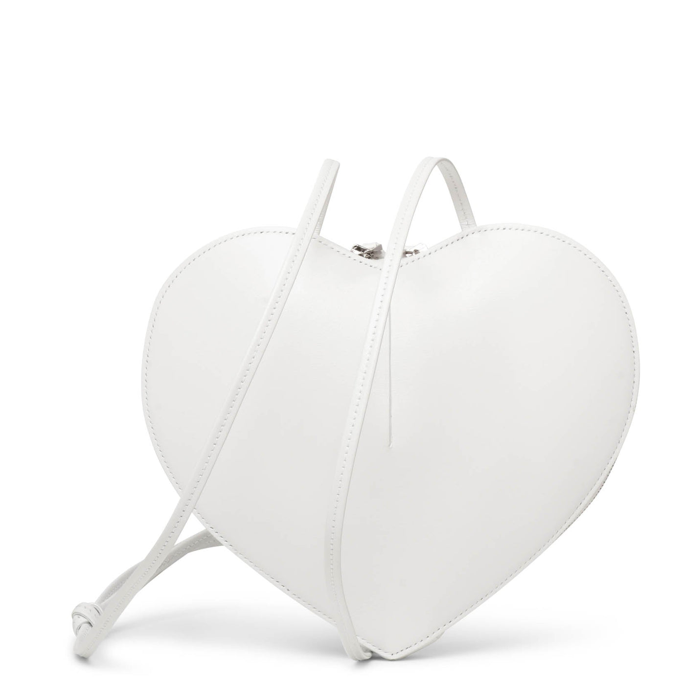 Le Coeur white leather crossbody bag