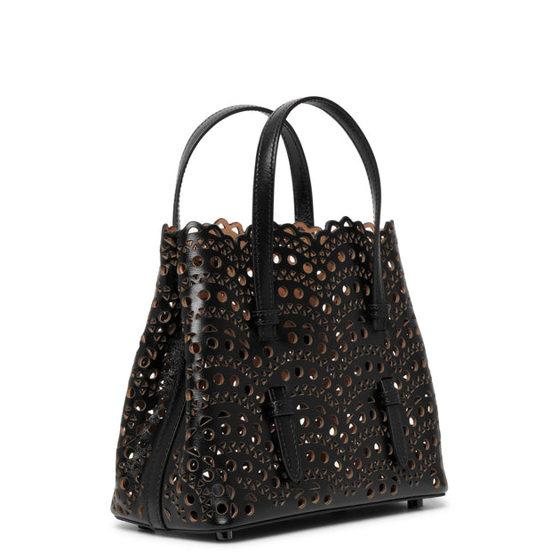 関税送料込み☆ ALAIA MINA 20 レザーバッグ black totebag Mina 20 embellished leather tote bag in black - Alaia