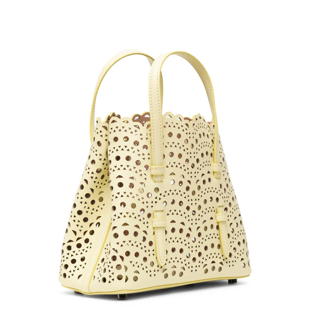 Alaïa | Mina 20 vienne vague yellow tote bag | Savannahs