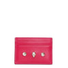 Pink skull and stud card holder