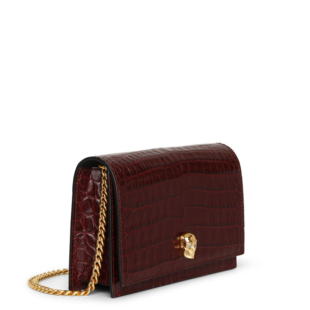 Small skull bag burgundy