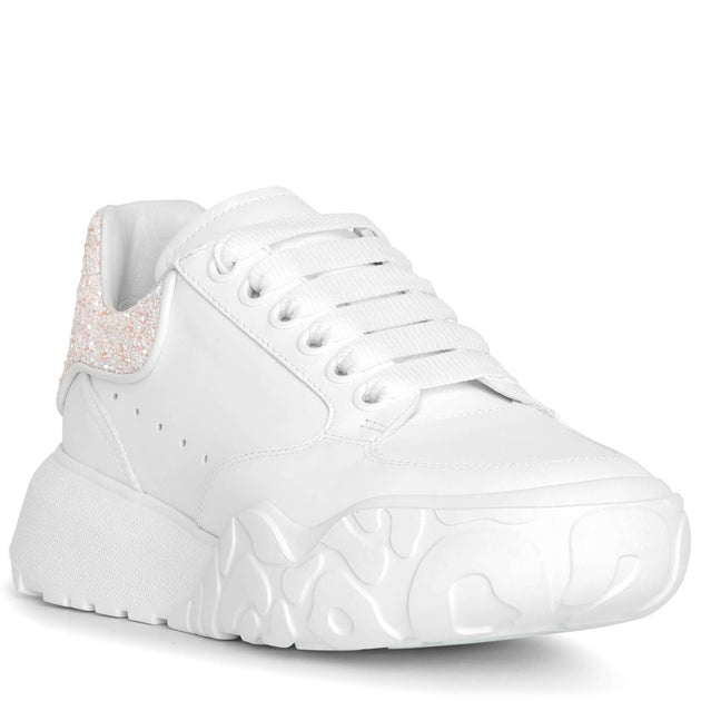 Alexander McQueen | Court white glitter sneakers | Savannahs