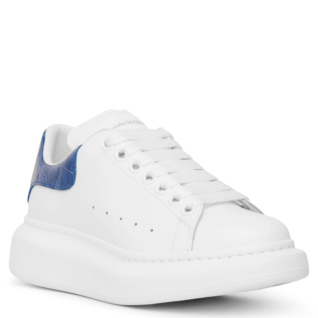 Alexander McQueen | Classic white and inidigo croc sneakers