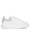 Classic white and faded grey croc sneakers