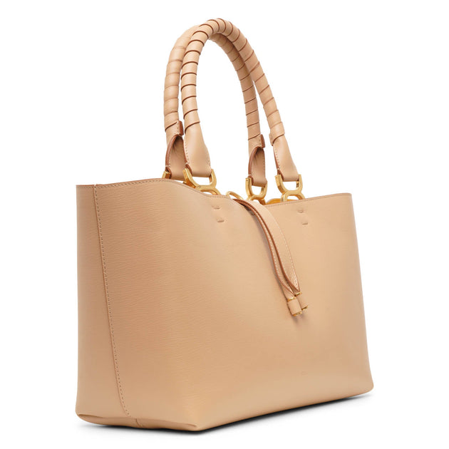 Marcie tote beige leather tote bag