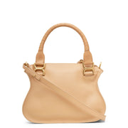 Marcie beige leather double carry bag