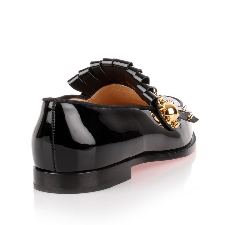 Octavian Flat black patent loafer