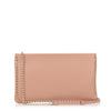 Loubiposh beige leather spikes clutch