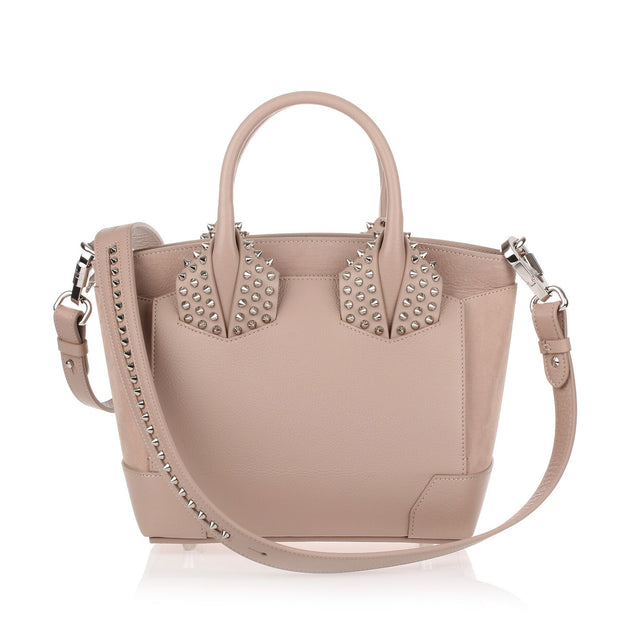 CHRISTIAN LOUBOUTIN Cabata Small Empire Spikes Leather Tote Bag - Taupe