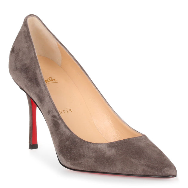 Christian Louboutin Decoltish 85 grey suede pump Savannahs
