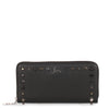Panettone black leather multi-studs wallet