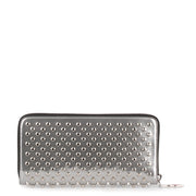 Panettone silver leather studded wallet