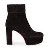 Protorlato black suede platform ankle boot