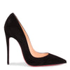 So Kate 120 black suede pump