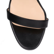 Jonatina 100 black leather sandal
