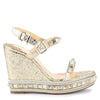 Pyraclou 110 metallic leather espadrilles
