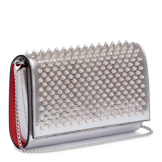 Christian Louboutin | Paloma silver spikes clutch | Savannahs