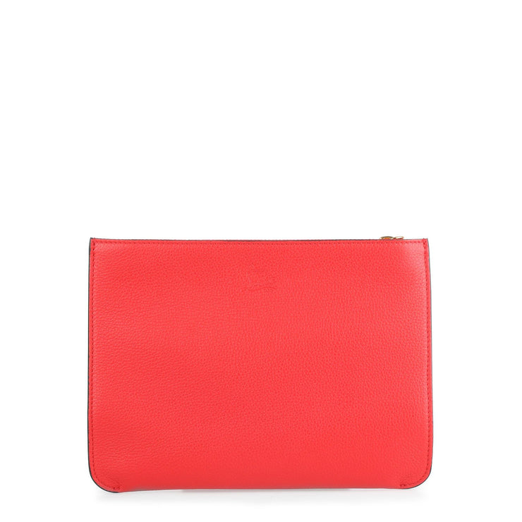 Loubicute red leather pouch