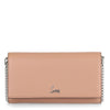 Boudoir beige leather chain wallet