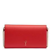 Boudoir red leather chain wallet