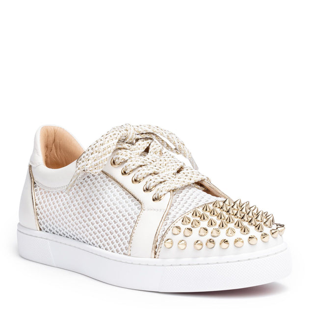 Christian louboutin white sale and gold