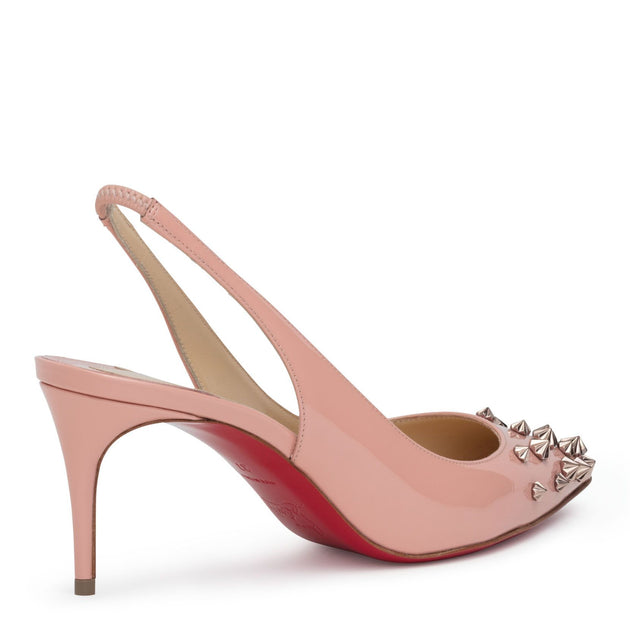 Christian Louboutin | Drama 70 blush patent leather slingback stud