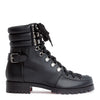 Who Runs black leather boots