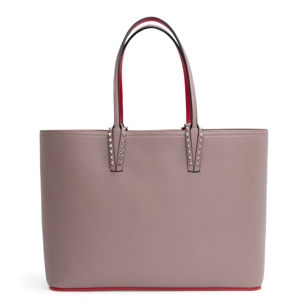 CHRISTIAN LOUBOUTIN Cabata Small Empire Paris Leather Tote Bag Beige