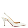 Clare sling 80 patent white pumps