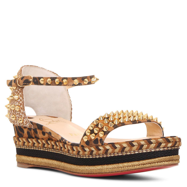 Christian Louboutin | Madmonica 60 suede leopard espadrilles